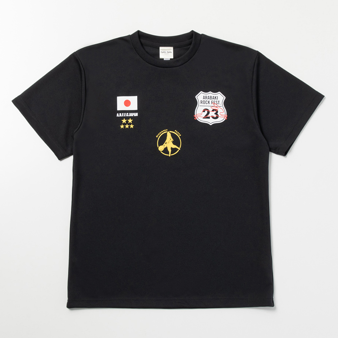 ARABAKI ROCK FEST.23 × GAN-BAN  サッカーTシャツ〈BLACK〉