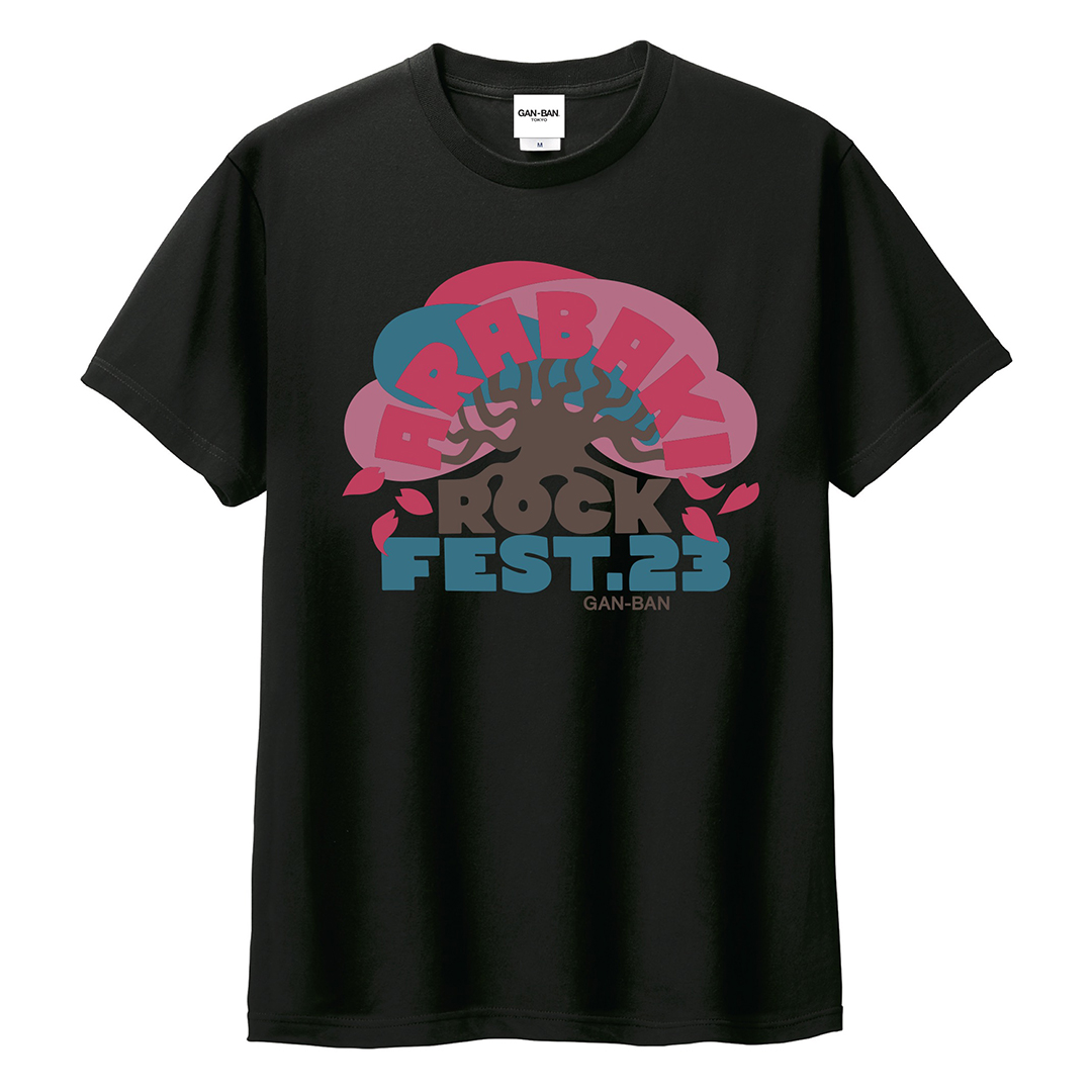 ARABAKI ROCK FEST.23 × GAN-BAN Rebirth=桜 Tシャツ＜BLACK＞